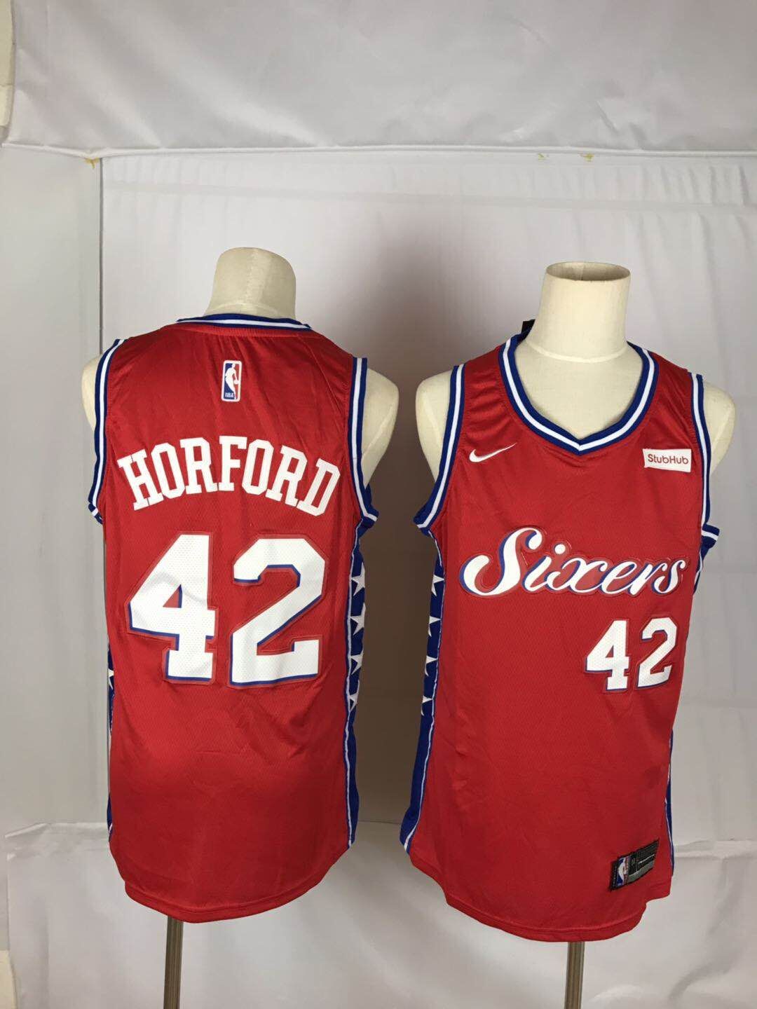 Men New NBA Philadelphia 76ers #42 Horford red Nike Jerseys->philadelphia 76ers->NBA Jersey
